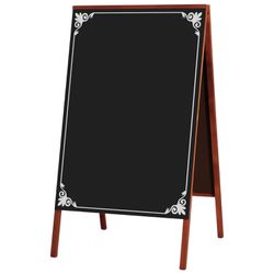Cavalete de Calçada 70x50cm - Preto Fosco Decorado... - Lojas Angelo