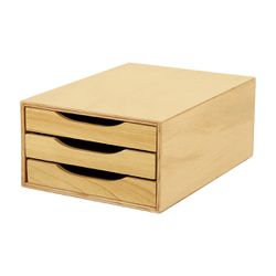 Gaveteiro de Mesa Organizador de Escritório 3 Gave... - Lojas Angelo