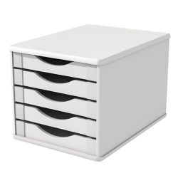 Gaveteiro de Mesa 5 Gavetas Madeira MDF - Branco -... - Lojas Angelo
