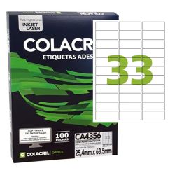 Etiqueta Inkje Laser A4 Branca 25,4 X 63,5mm 100 F... - Lojas Angelo