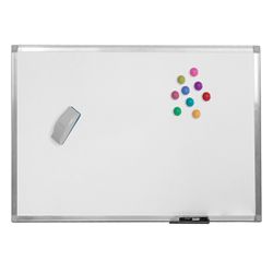 Quadro Branco Magnético Office 120x90 cm Aço Alumí... - Lojas Angelo