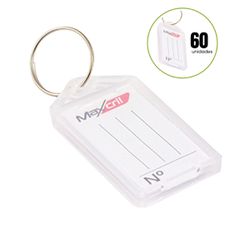 Kit 60 Chaveiro de Plástico Branco com Abertura e ... - Lojas Angelo