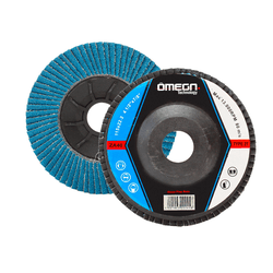 Disco Flap Reto Azul 4.1/2 X 7/8 Ômega - Loja Caravelas