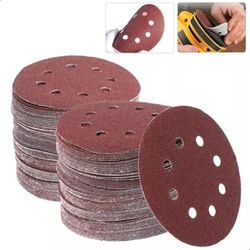 Kit 100 Disco de Lixa Pluma 125mm 8 Furos Ômega - Loja Caravelas