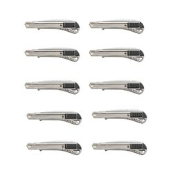 Kit 10 Estilete Metálico Largo 18mm Ômega - Loja Caravelas