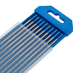  Kit 10 Eletrodo Tungstênio Ponta Azul 2% Lantânio Ômega