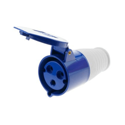 Tomada Acoplamento 2P+T 32A AZUL 6H 220/250V OMG 3... - Loja Caravelas