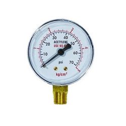 Manômetro Para Regulador De Acetileno 0-5/ 0-40 Kg... - Loja Caravelas