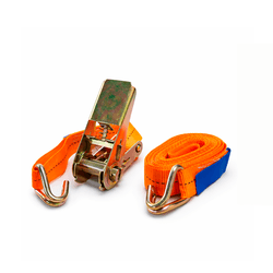 Kit Catraca + Cinta Amarração Carga 500kg x 25mm - Gancho J Ômega