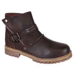 Bota Adventure - Cano Baixo na cor Marron em Couro... - LOJA ALBARUS