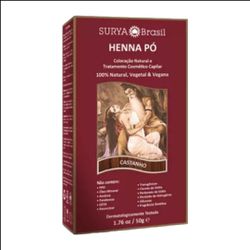 Henna em Pó CASTANHO Coloração Natural Vegana - SU... - Caule eco.lógicos
