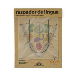 Kit Raspador de Língua Inox + Saco de Pano Algodão...