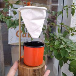 Coador de Café Individual Madeira Artesanal Caule ... - Caule eco.lógicos