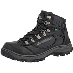 Bota Adventure Mochileiro Couro Caqui Solado Antiderrapante - 303 - Loja Azimute Brasil