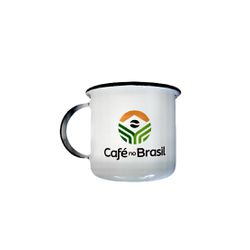 Caneca esmaltada - Café no Brasil - 160ml - LOJACAFENOBRASIL