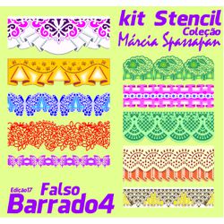  Kit Stencil Coleção Márcia Spassapan | Falso Barr... - Loja da Márcia Spassapan | Tudo para Artesanato