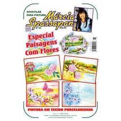 Apostila Para Pintura Paisagem Com Flores Edição 6... - Loja da Márcia Spassapan | Tudo para Artesanato