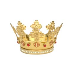 Coroa Dourada Modelo Imperatriz (aberta) - 11cm Di... - LOJA DA PARÓQUIA - OBJETOS E PARAMENTOS LITÚRGICOS