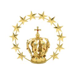 Coroa Dourada Com Estrelas N.s. Aparecida - OL.113 - LOJA DA PARÓQUIA - OBJETOS E PARAMENTOS LITÚRGICOS