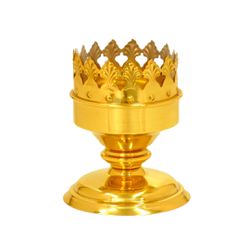 CastiÇal Dourado Com Coroa - OL.98 - LOJA DA PARÓQUIA - OBJETOS E PARAMENTOS LITÚRGICOS