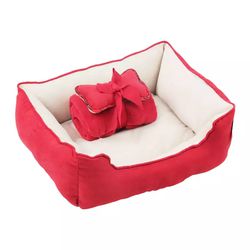 Cama Pawise para Cães Pet Bone Vermelha - 22114 - Loja Modelo