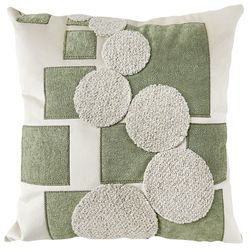 Almofada Veludo Com Bordado Boucle Geo Pistache 52... - BARBIZAN DECORE