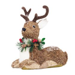 Rena Com Guirlanda No Pescoço Cromus 24cm - 34967 - BARBIZAN DECORE