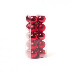 Kit 20 Bolas Natal Sortidas 4cm Vermelha Cromus - ... - BARBIZAN DECORE
