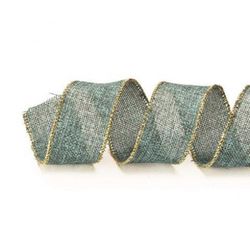 Fita Aramada Azul Claro e Ouro 6,3cmx9,14m - 33952 - BARBIZAN DECORE