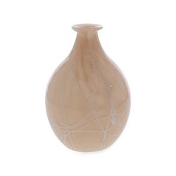 Vaso Em Vidro Bege Mart 23cm - 42888 - BARBIZAN DECORE