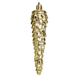 Pendente Decorativo Dourado Pinha Natal 14cm 6 uni... - BARBIZAN DECORE