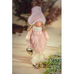 Menina Bonnet Em Pé Cute Rosa 42 cm - 34394 - BARBIZAN DECORE