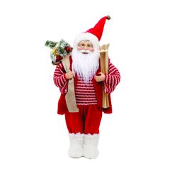 Papai Noel Camisa Listrada Ski Vermelho e Branco 5... - BARBIZAN DECORE