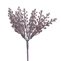 Galho Folhas Glitter Lilas 20cm - 34489 - BARBIZAN DECORE