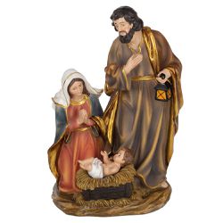 Sagrada Família Em Resina Colorida 30cm - 34993 - BARBIZAN DECORE