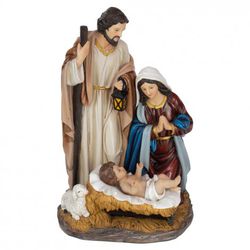Sagrada Família em Resina Colorida 35cm - 34994 - BARBIZAN DECORE