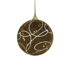 Jogo 3 Bolas De Natal Brilho Cobre com Detalhes em... - BARBIZAN DECORE