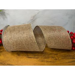 Fita Aramada Natalina 10cm Natural e Dourado 9,14m... - BARBIZAN DECORE