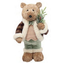 Urso de Palha com Casaco de Lã Roupa e Gravata - ... - BARBIZAN DECORE