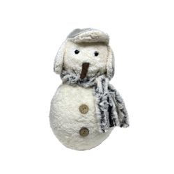 Boneco De Neve Decorativo Com Cachecol E Gorro Nat... - BARBIZAN DECORE