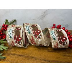 Fita Natalina 9,14m Merry Christmas Caminhão Pinhe... - BARBIZAN DECORE