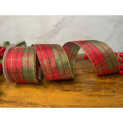 Fita Natalina Aramada Xadrez Decoração De Natal 6,... - BARBIZAN DECORE