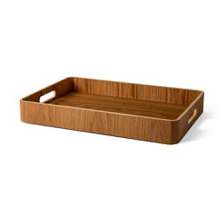 Bandeja Decorativa Em Madeira Com Alças 38x26cm - ... - BARBIZAN DECORE
