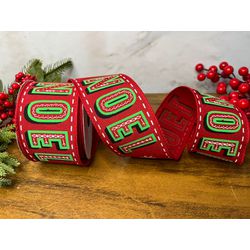 Fita Natalina Aramada 6,3cm Noel Floco De Neve Ver... - BARBIZAN DECORE