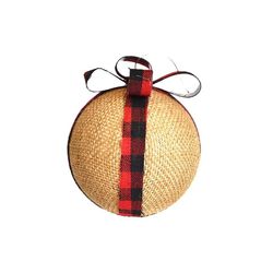 Jogo 3 Bolas De Natal Decorada Em Xadrez 10cm Tok ... - BARBIZAN DECORE