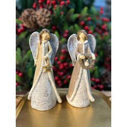 Enfeite de Natal Anjos 2 unidades Luxo Decorativo ... - BARBIZAN DECORE
