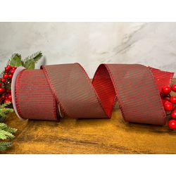 Fita Natalina Aramada Vermelho e Verde 6,3cmx9,14m... - BARBIZAN DECORE