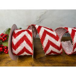 Fita Natalina Tricot Vermelho E Branco 5m 6,3cm - ... - BARBIZAN DECORE