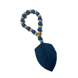 Colar De Mesa Decorativo Azul Mesclado Com Macramê... - BARBIZAN DECORE