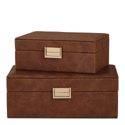 Conjunto De Caixas Organizadoras Decorativas Em Pu... - BARBIZAN DECORE